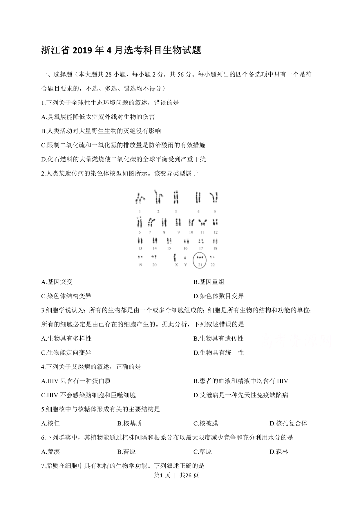 试卷预览图