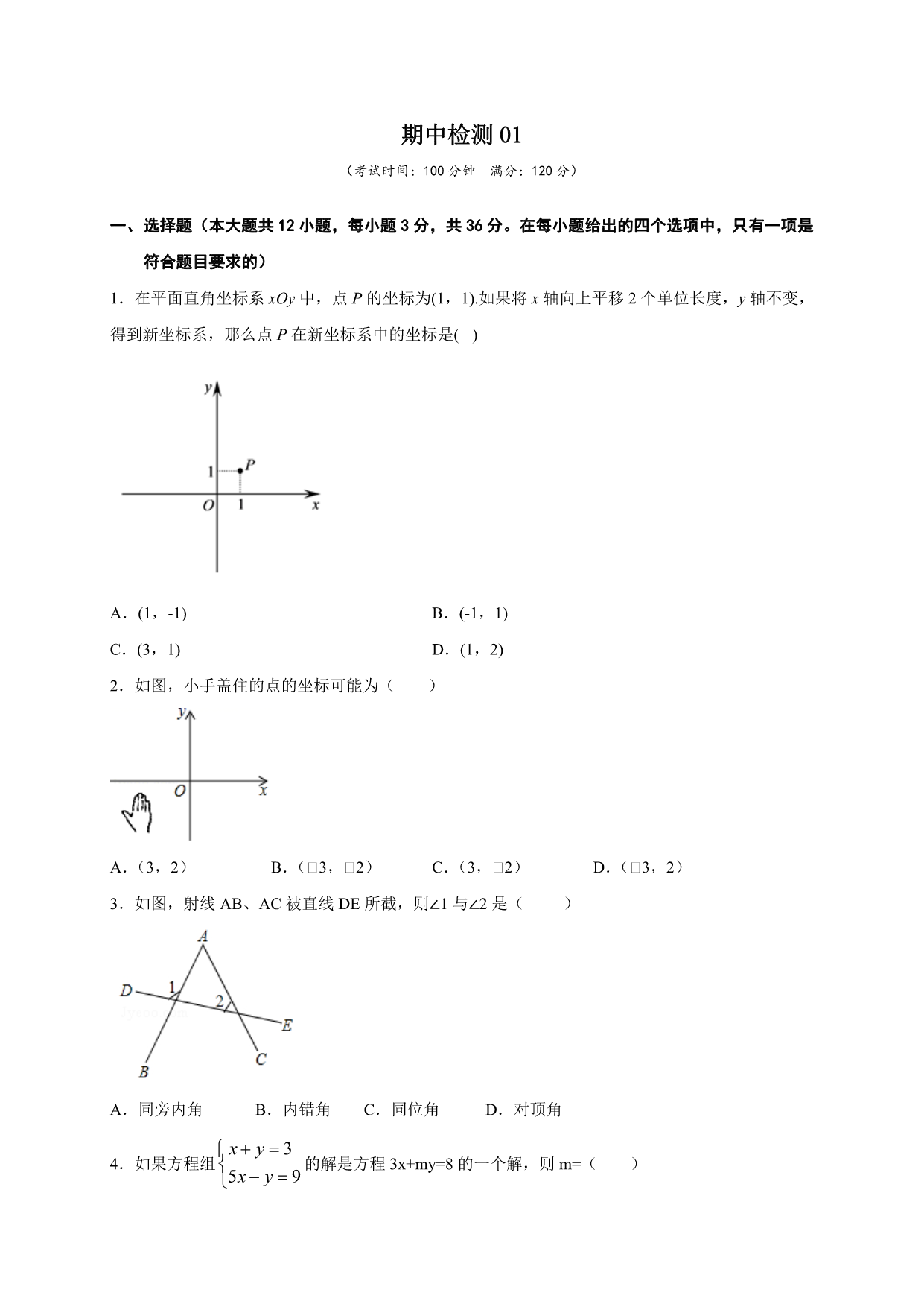 试卷预览图