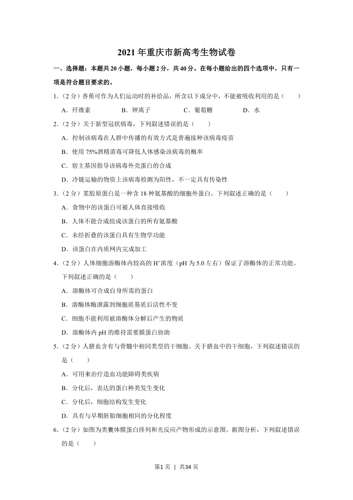 试卷预览图