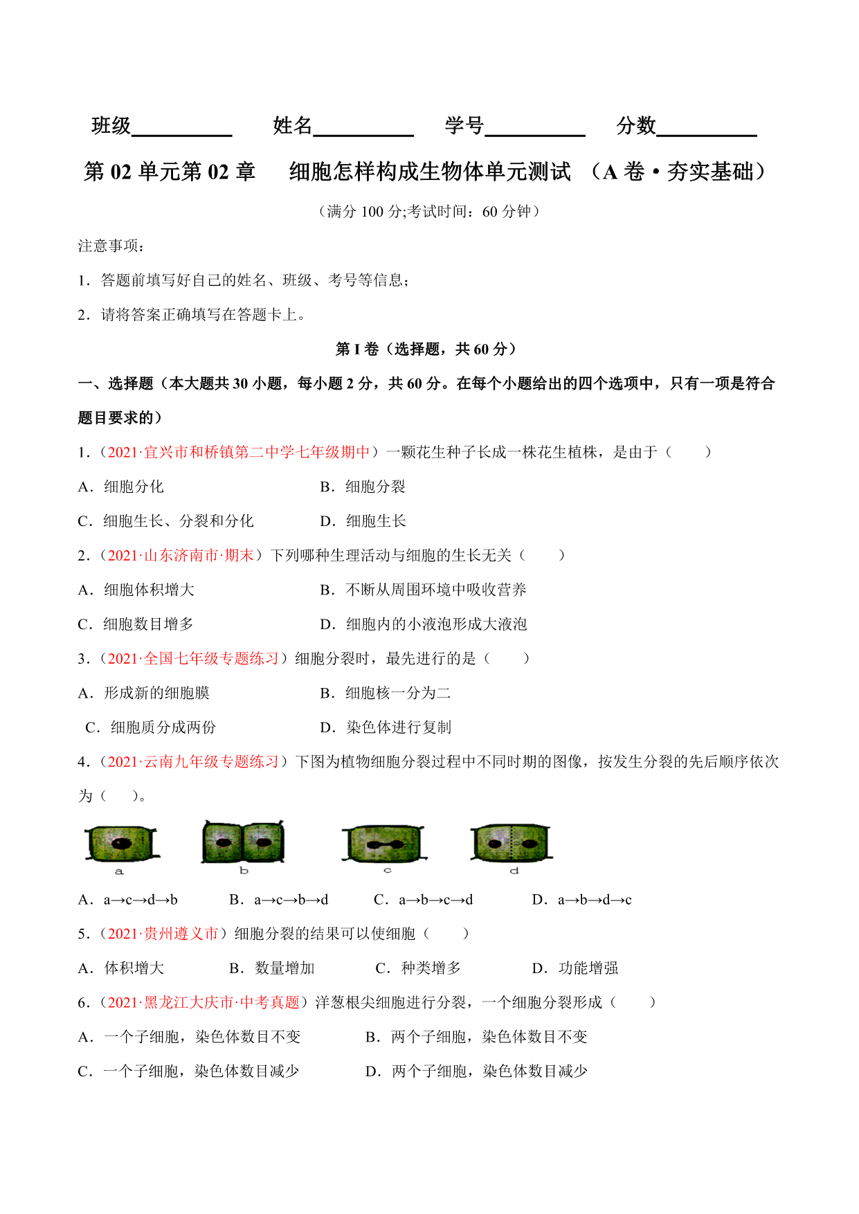 试卷预览图