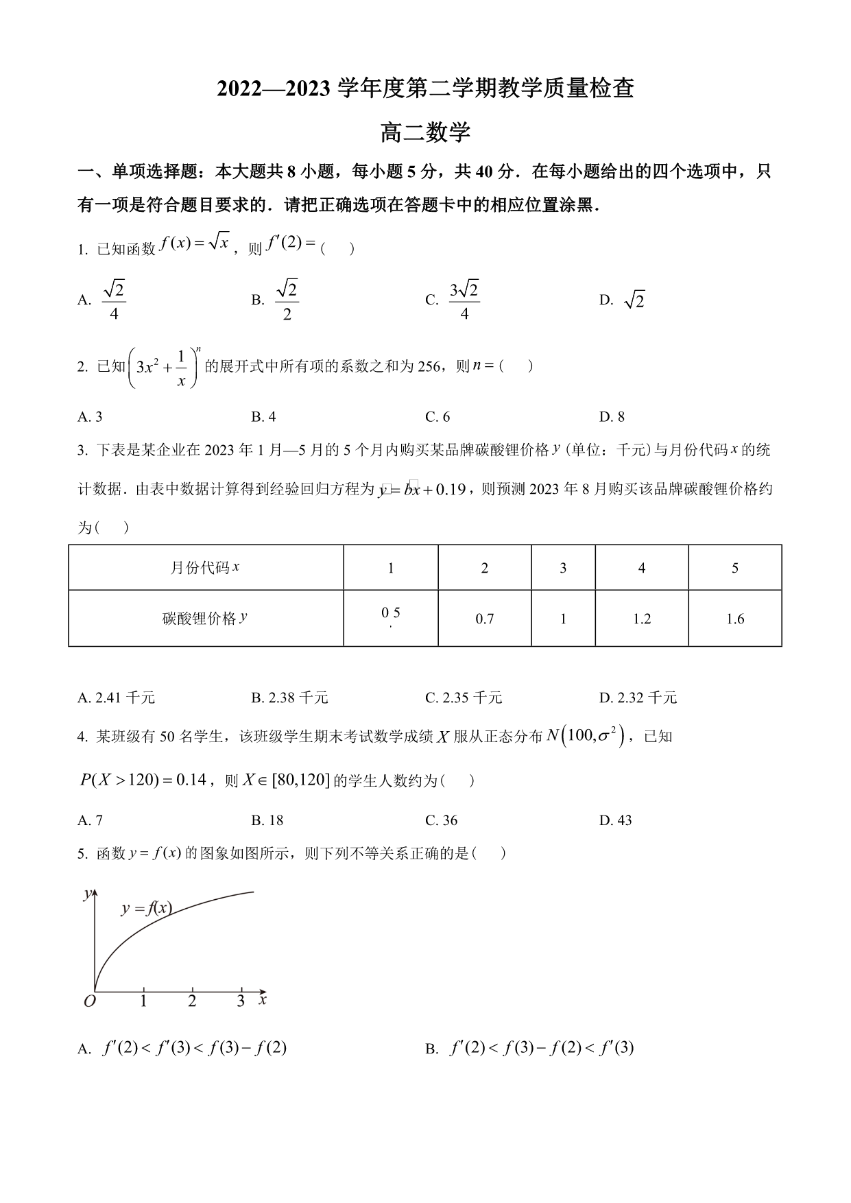 试卷预览图