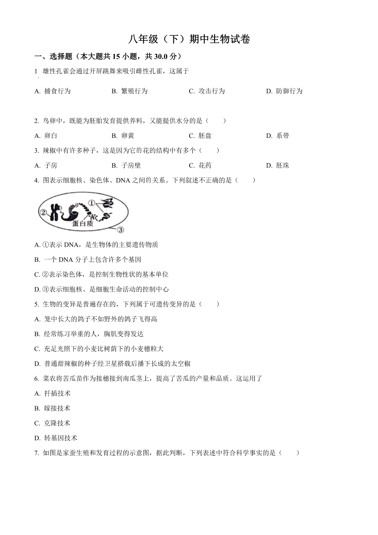 试卷预览图