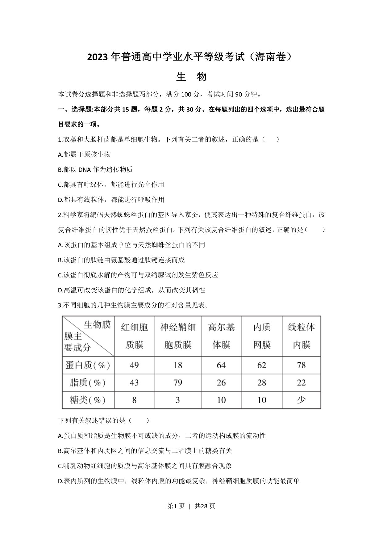 试卷预览图